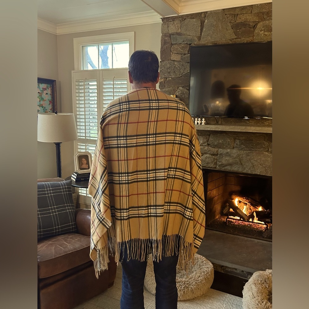Plaid, cozy wrap. New without tags, never worn.